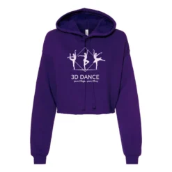 3D Dance Crop Fleece Hoodie